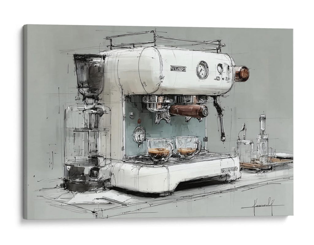 Cafetera simple - DIEGO D L | Cuadro decorativo de Canvas Lab
