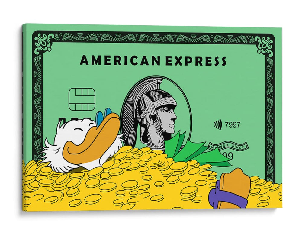 Scrooge Amex Green - Khevth Art | Cuadro decorativo de Canvas Lab