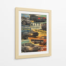 Carros retro colage  - OctavioStudio88 | Cuadro decorativo de Canvas Lab