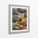Carros retro colage  - OctavioStudio88 | Cuadro decorativo de Canvas Lab