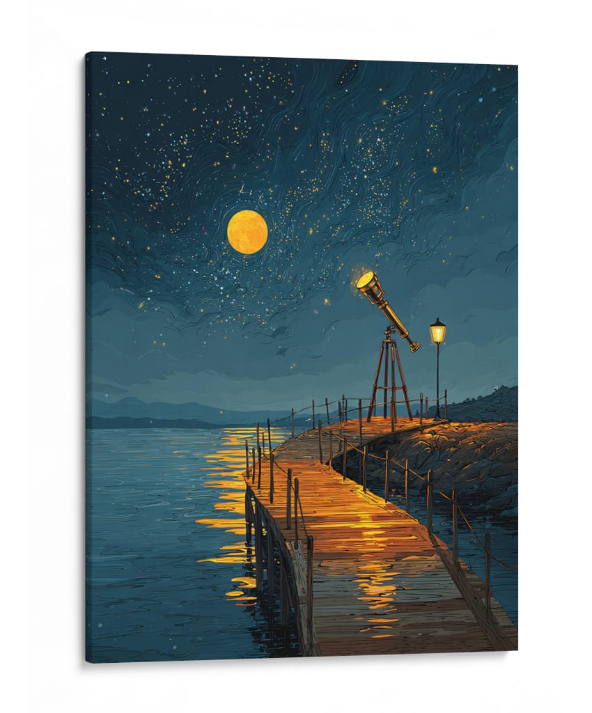 Estrellas y luna - DIEGO D L | Cuadro decorativo de Canvas Lab