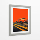 “Furia Naranja sobre el Asfalto” - OctavioStudio88 | Cuadro decorativo de Canvas Lab
