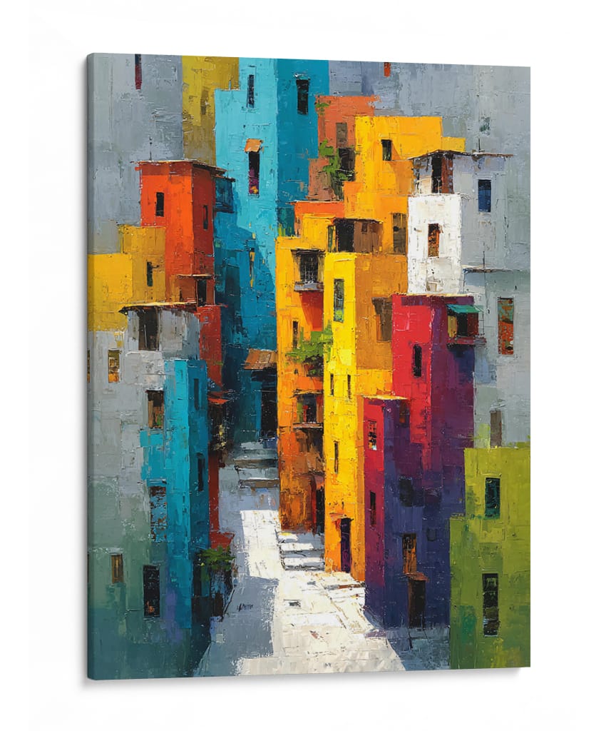 Barrio colorido - DIEGO D L | Cuadro decorativo de Canvas Lab