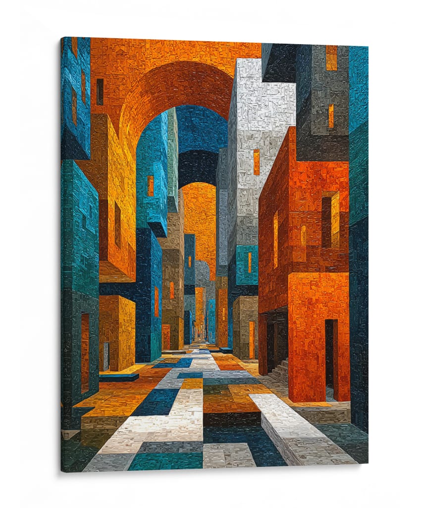 Edificios coloridos - DIEGO D L | Cuadro decorativo de Canvas Lab