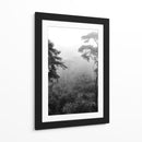 Bosque Con Neblina - Blanco y Negro - Wandering Pixels Co. | Cuadro decorativo de Canvas Lab
