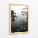Bosque Con Neblina - Blanco y Negro - Wandering Pixels Co. | Cuadro decorativo de Canvas Lab