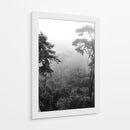 Bosque Con Neblina - Blanco y Negro - Wandering Pixels Co. | Cuadro decorativo de Canvas Lab