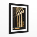 Columnas Neoclásicas con Luz Dorada - Wandering Pixels Co. | Cuadro decorativo de Canvas Lab