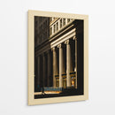 Columnas Neoclásicas con Luz Dorada - Wandering Pixels Co. | Cuadro decorativo de Canvas Lab
