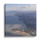 Vista Aérea de Chicago y el Lago Michigan - Wandering Pixels Co. | Cuadro decorativo de Canvas Lab