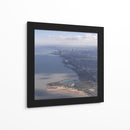 Vista Aérea de Chicago y el Lago Michigan - Wandering Pixels Co. | Cuadro decorativo de Canvas Lab