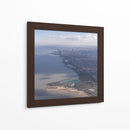 Vista Aérea de Chicago y el Lago Michigan - Wandering Pixels Co. | Cuadro decorativo de Canvas Lab
