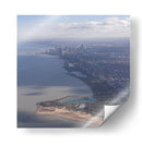 Vista Aérea de Chicago y el Lago Michigan - Wandering Pixels Co. | Cuadro decorativo de Canvas Lab