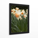 Flores Blancas y Durazno en el Jardín - Wandering Pixels Co. | Cuadro decorativo de Canvas Lab