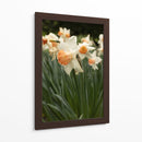 Flores Blancas y Durazno en el Jardín - Wandering Pixels Co. | Cuadro decorativo de Canvas Lab