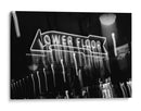 Letrero de Neón Borroso - Blanco y Negro - Wandering Pixels Co. | Cuadro decorativo de Canvas Lab