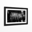 Letrero de Neón Borroso - Blanco y Negro - Wandering Pixels Co. | Cuadro decorativo de Canvas Lab