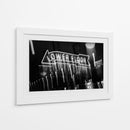 Letrero de Neón Borroso - Blanco y Negro - Wandering Pixels Co. | Cuadro decorativo de Canvas Lab