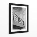 Salvavidas en Cubierta de Barco - Blanco y Negro - Wandering Pixels Co. | Cuadro decorativo de Canvas Lab
