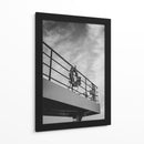 Salvavidas en Cubierta de Barco - Blanco y Negro - Wandering Pixels Co. | Cuadro decorativo de Canvas Lab