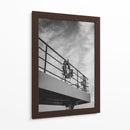 Salvavidas en Cubierta de Barco - Blanco y Negro - Wandering Pixels Co. | Cuadro decorativo de Canvas Lab
