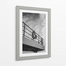Salvavidas en Cubierta de Barco - Blanco y Negro - Wandering Pixels Co. | Cuadro decorativo de Canvas Lab