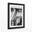 Ferry con Vista al Skyline de Seattle - Blanco y Negro - Wandering Pixels Co. | Cuadro decorativo de Canvas Lab