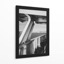 Ferry con Vista al Skyline de Seattle - Blanco y Negro - Wandering Pixels Co. | Cuadro decorativo de Canvas Lab