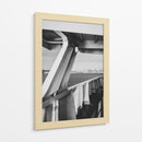 Ferry con Vista al Skyline de Seattle - Blanco y Negro - Wandering Pixels Co. | Cuadro decorativo de Canvas Lab