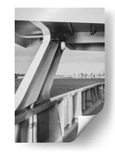Ferry con Vista al Skyline de Seattle - Blanco y Negro - Wandering Pixels Co. | Cuadro decorativo de Canvas Lab