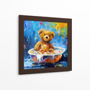 Colección Teddy Tomando un baño - Adriana Sosa | Cuadro decorativo de Canvas Lab