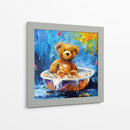 Colección Teddy Tomando un baño - Adriana Sosa | Cuadro decorativo de Canvas Lab