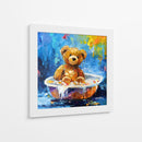 Colección Teddy Tomando un baño - Adriana Sosa | Cuadro decorativo de Canvas Lab