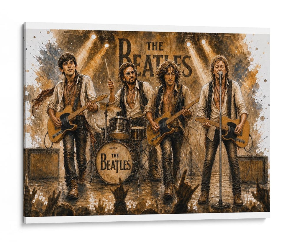 “Renacer Escénico de The Beatles” - OctavioStudio88 | Cuadro decorativo de Canvas Lab