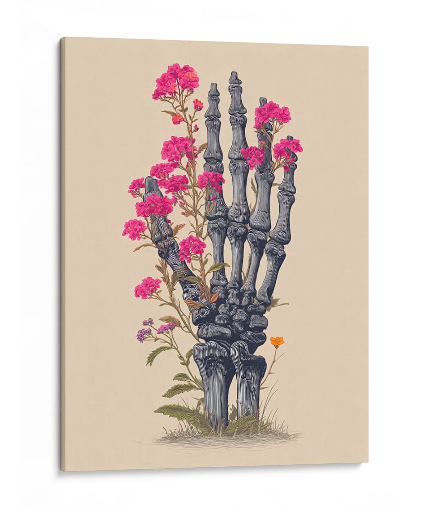 Huesos y flores - DIEGO D L | Cuadro decorativo de Canvas Lab