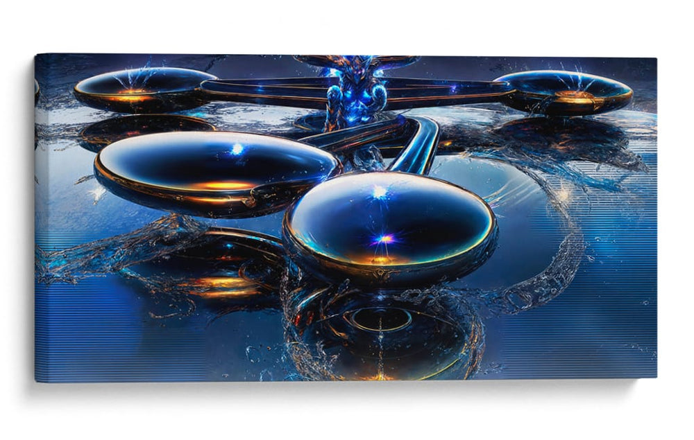 Discos flotantes - Caperh | Cuadro decorativo de Canvas Lab