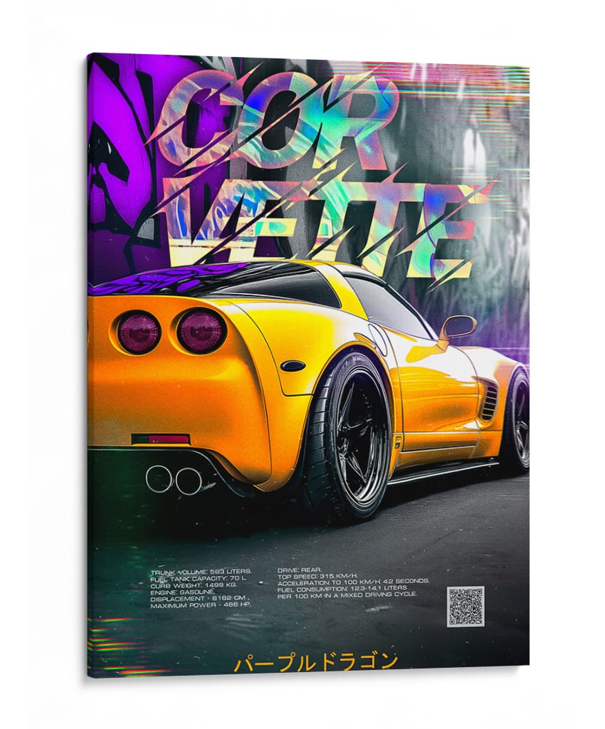 Velocidad Retro - Puffy Design | Cuadro decorativo de Canvas Lab