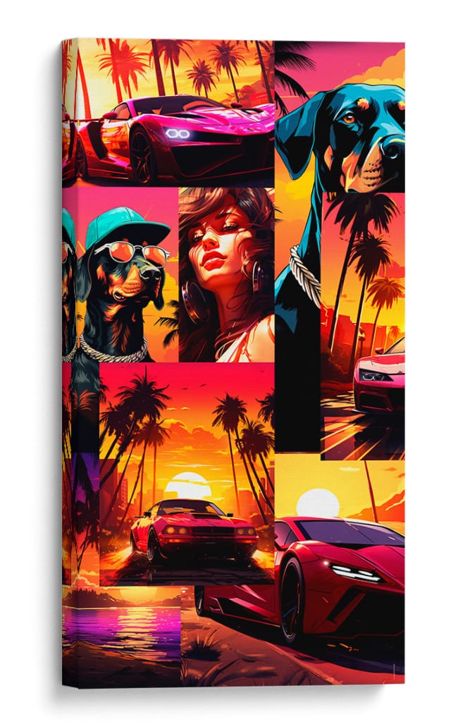 Atardecer al Volante - Puffy Design | Cuadro decorativo de Canvas Lab