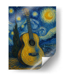 Guitarra Van Gogh - Jona Rodriguez Art | Cuadro decorativo de Canvas Lab