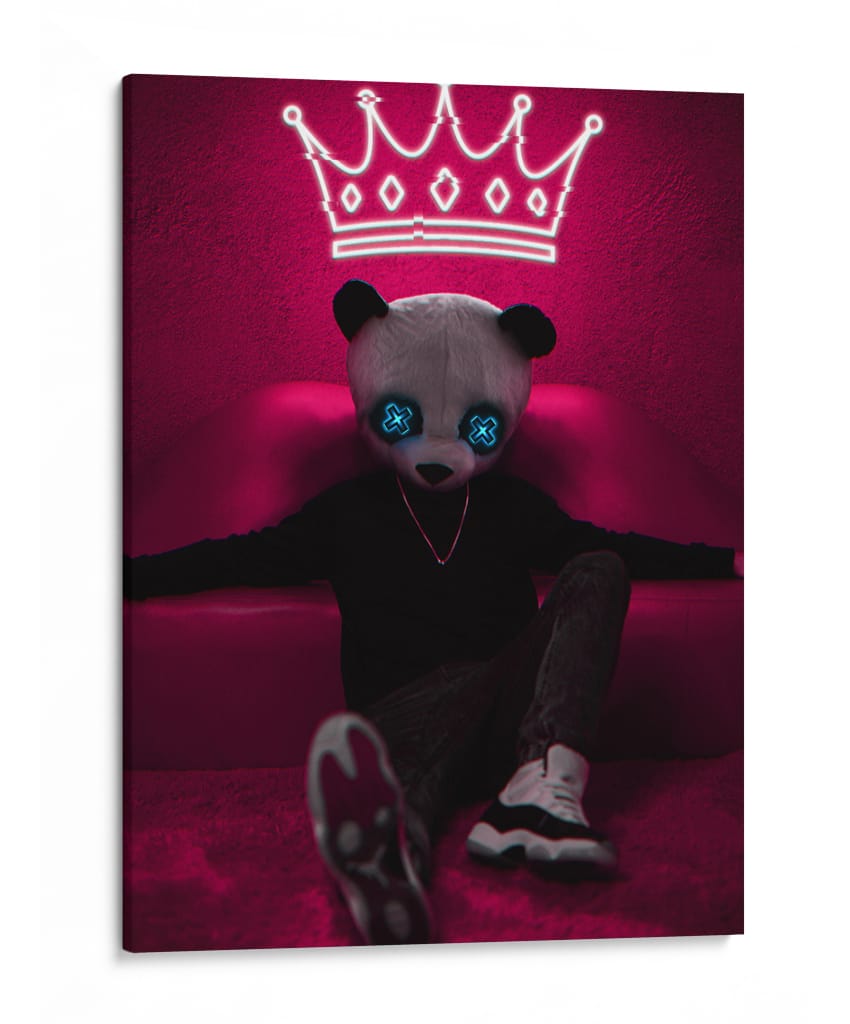 Rey Panda - Puffy Design | Cuadro decorativo de Canvas Lab