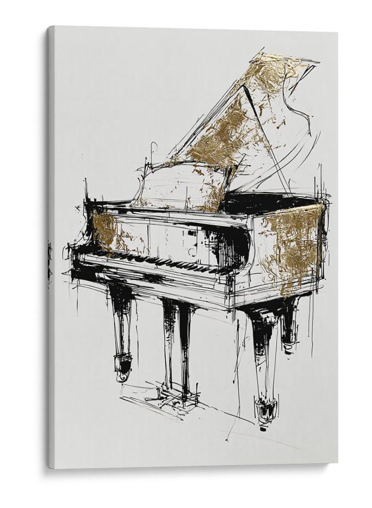 Piano dorado - DIEGO D L | Cuadro decorativo de Canvas Lab
