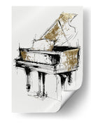 Piano dorado - DIEGO D L | Cuadro decorativo de Canvas Lab
