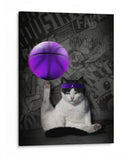 Gato Basket - Puffy Design | Cuadro decorativo de Canvas Lab