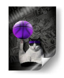 Gato Basket - Puffy Design | Cuadro decorativo de Canvas Lab