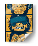 Chimpancés Cyber - Puffy Design | Cuadro decorativo de Canvas Lab