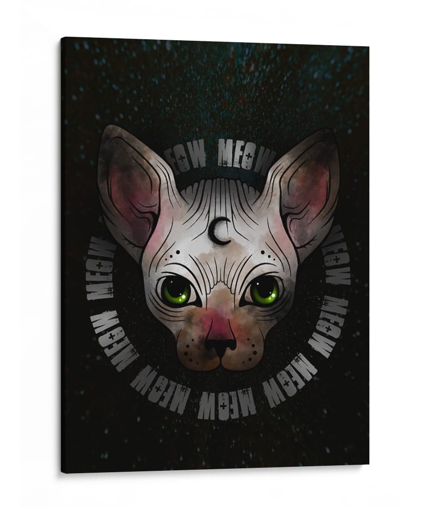 Gato Místico - Puffy Design | Cuadro decorativo de Canvas Lab