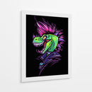 Dinosaurio Punk - Puffy Design | Cuadro decorativo de Canvas Lab
