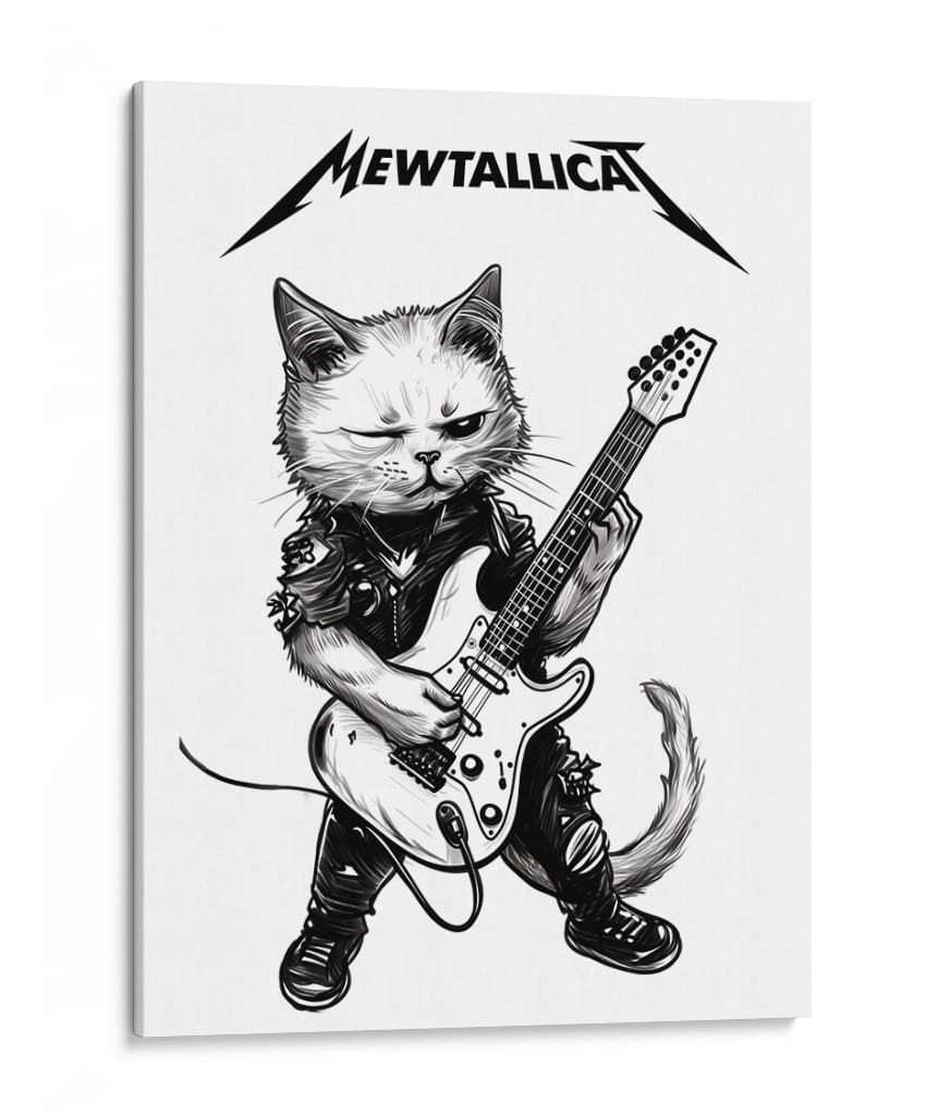 Gato Metalero - Puffy Design | Cuadro decorativo de Canvas Lab