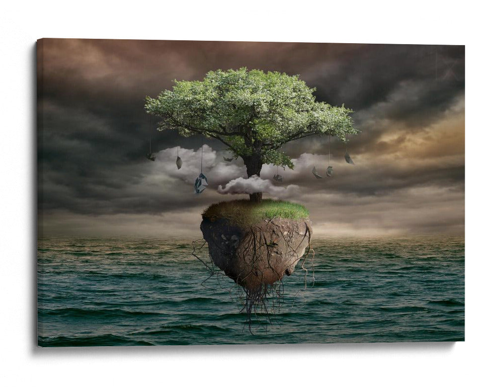Isla del árbol del dinero flotante - Radoslav Penchev | Cuadro decorativo de Canvas Lab