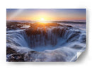 Cascada oceánica de la hora dorada - Miles Morgan | Cuadro decorativo de Canvas Lab